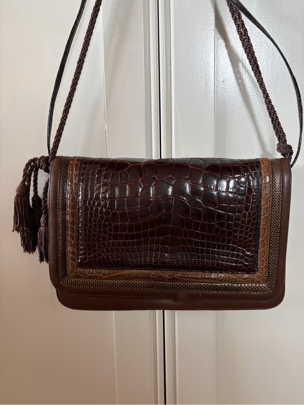 Judith Lieber Vintage Crocodile Shoulder Bag